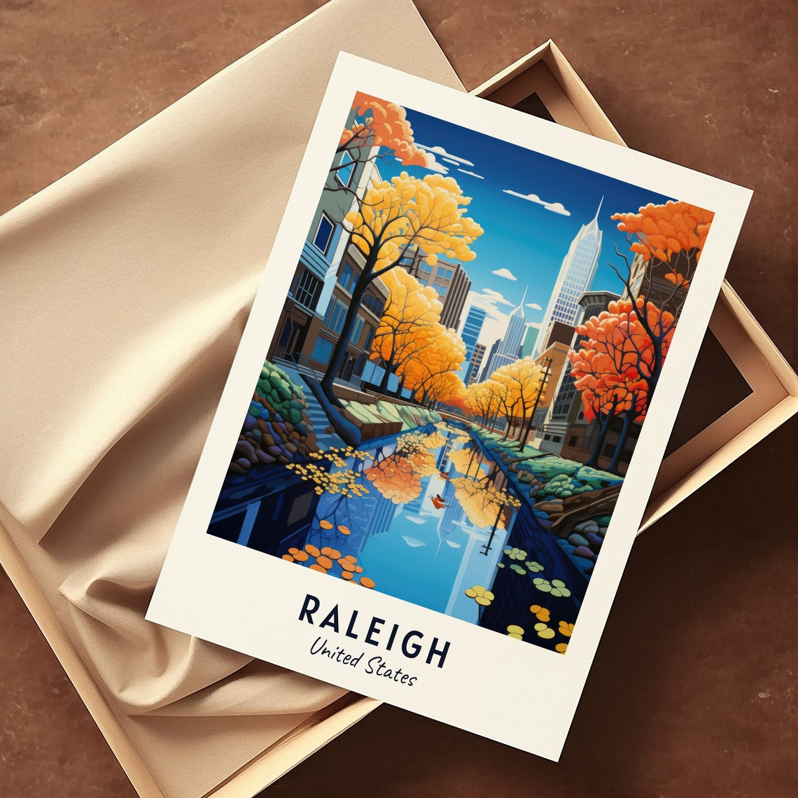 Raleigh United States Travel Print Wall Art Raleigh United States City Print Raleigh United States Travel Gift Raleigh Travel Gift - Image 3