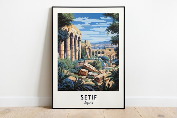 Djemila Roman Ruins Ancient Columns Setif Algeria Travel Poster