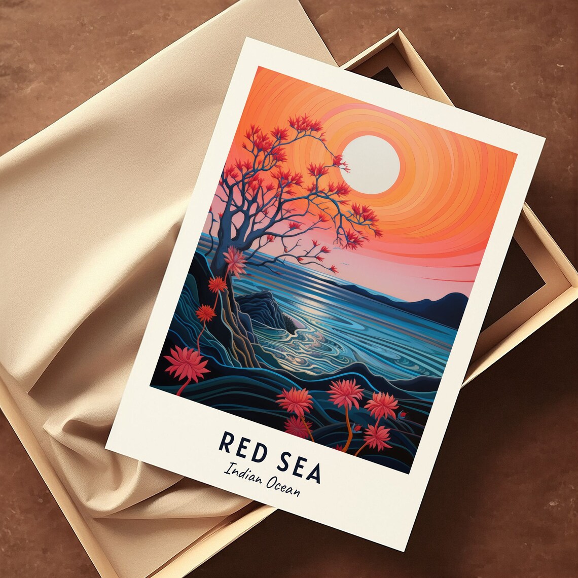 Red Sea Indian Ocean Travel Poster, City Print - Image 3