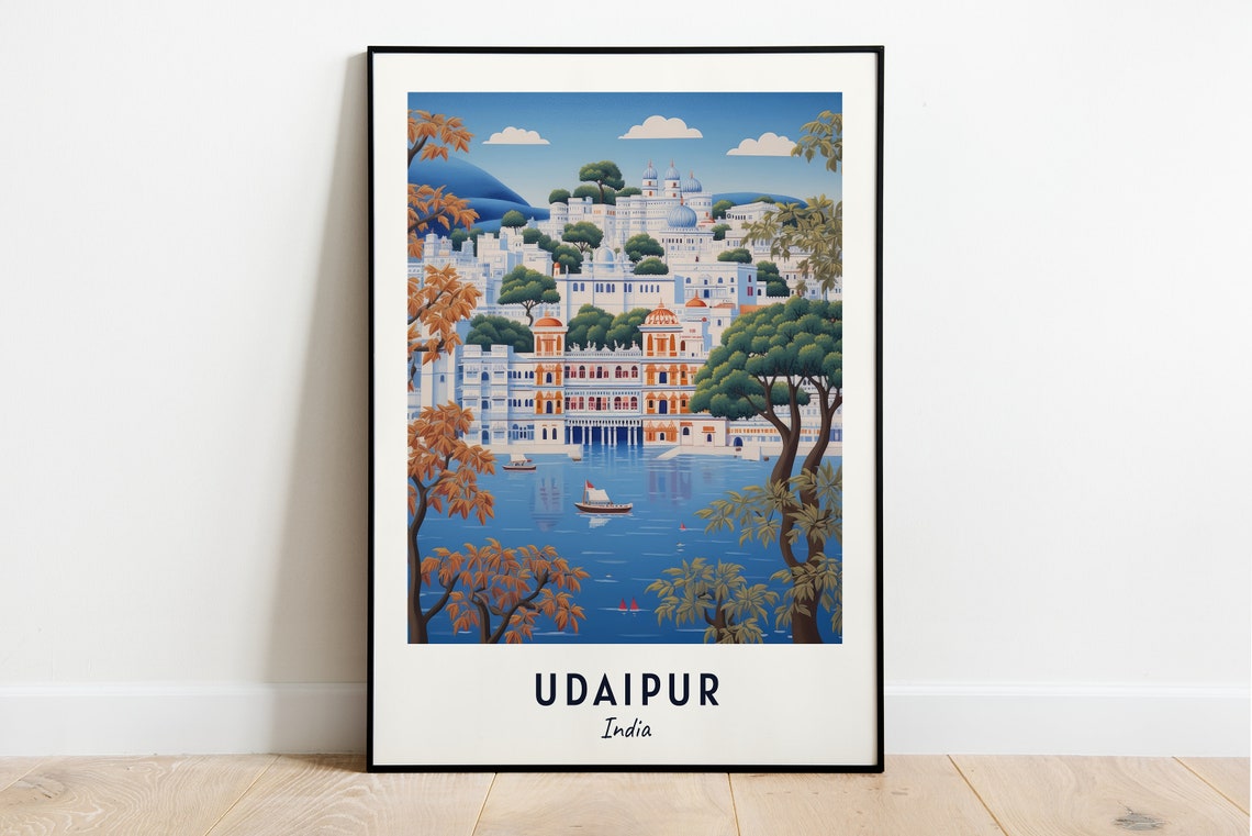City Palace Travel Print Wall Art Udaipur India City Print City Palace Travel Gift City Palace Poster Travel Gift