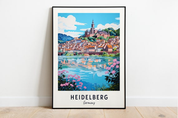 Heidelberg Germany Travel Poster, City Print