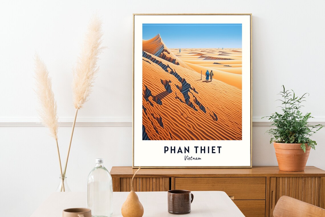 Mui Ne Sand Dunes Travel Poster, Phan Thiet Vietnam - Image 2