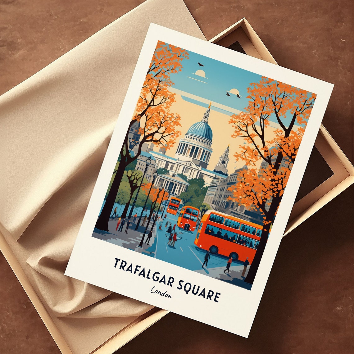 Trafalgar Square London Travel Print Wall Art Trafalgar Square London City Print Trafalgar Square London Travel Gift Trafalgar Square - Image 3