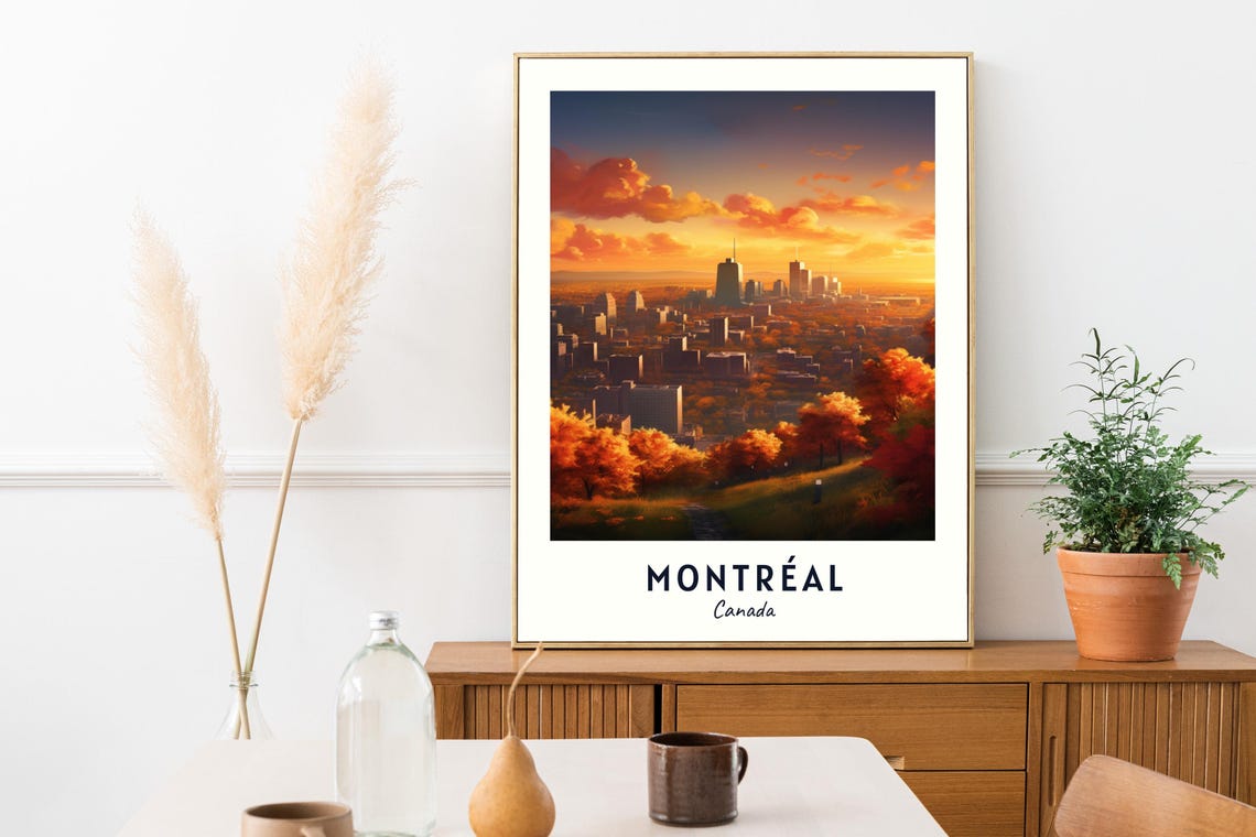 Montral Travel Print Wall Art Montral Qubec City Print Montral Travel Gift Montral City Poster Travel Gift - Image 2