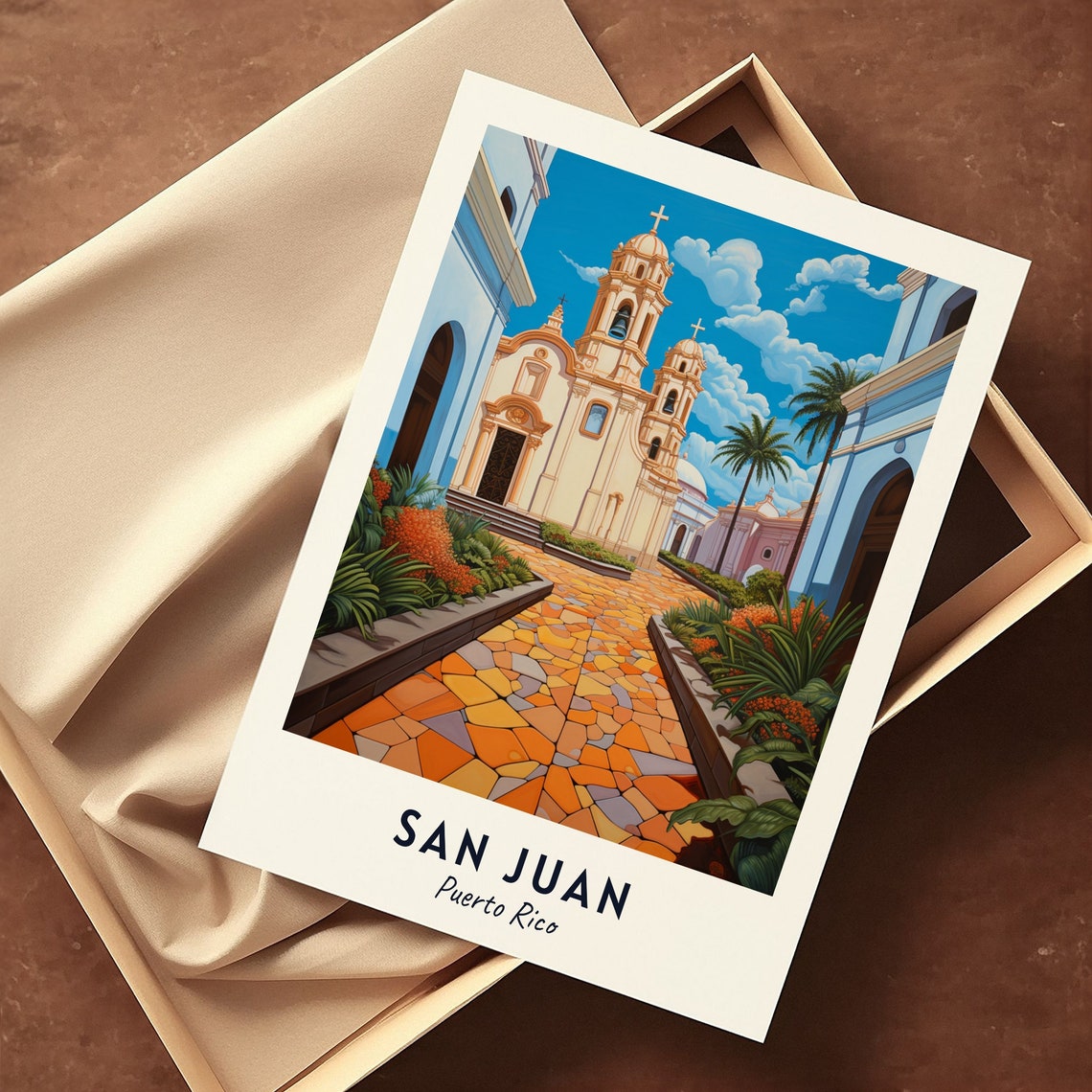 San Juan Bautista Cathedral Travel Print Wall Art San Juan Puerto Rico City Print San Juan Bautista Cathedral Travel Gift Travel Gift - Image 3