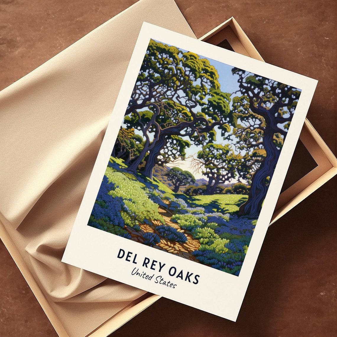 Del Rey Oaks Travel Print Wall Art Del Rey Oaks United States City Print Del Rey Oaks Travel Gift Del Rey Oaks City Poster Travel Gift - Image 3