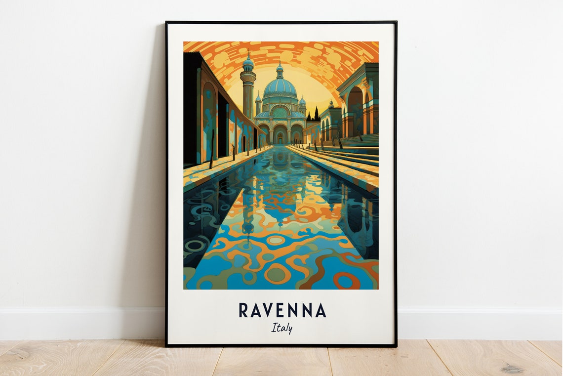 Ravenna Travel Print Wall Art Ravenna Italy City Print Ravenna Travel Gift Ravenna City Poster Travel Gift Wall Art