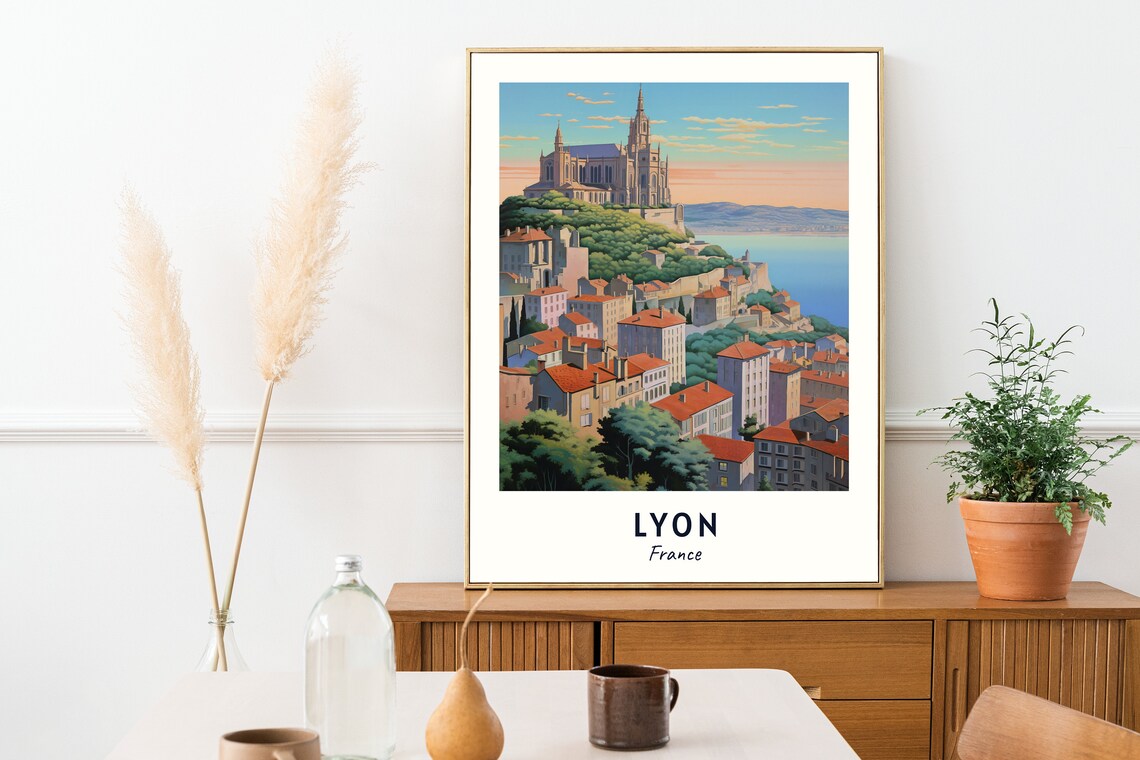 Lyon France Travel Poster, City Art Print - Image 2