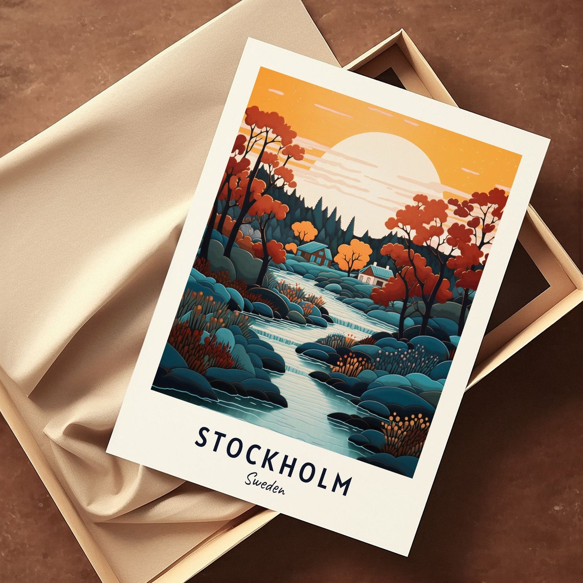 Stockholm Travel Print Wall Art Stockholm Sweden City Print Stockholm Travel Gift Stockholm City Poster Travel Gift - Image 3