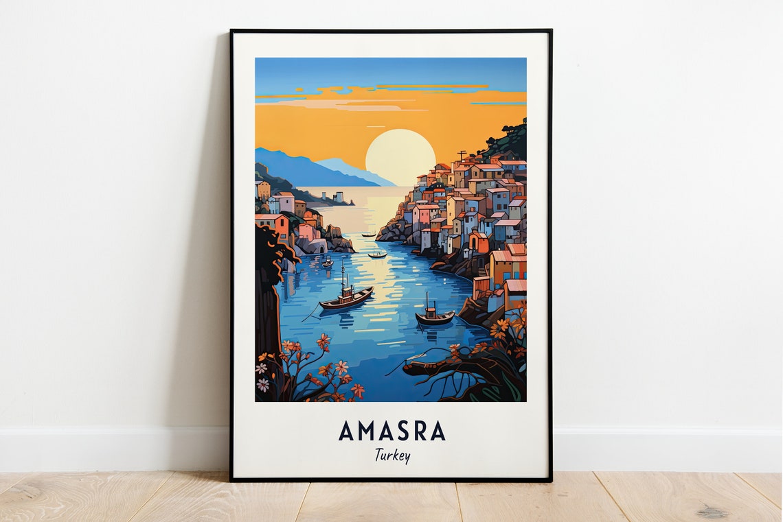Amasra Travel Print Wall Art Amasra Turkey City Print Amasra Travel Gift Amasra City Poster Travel Gift Wall Art