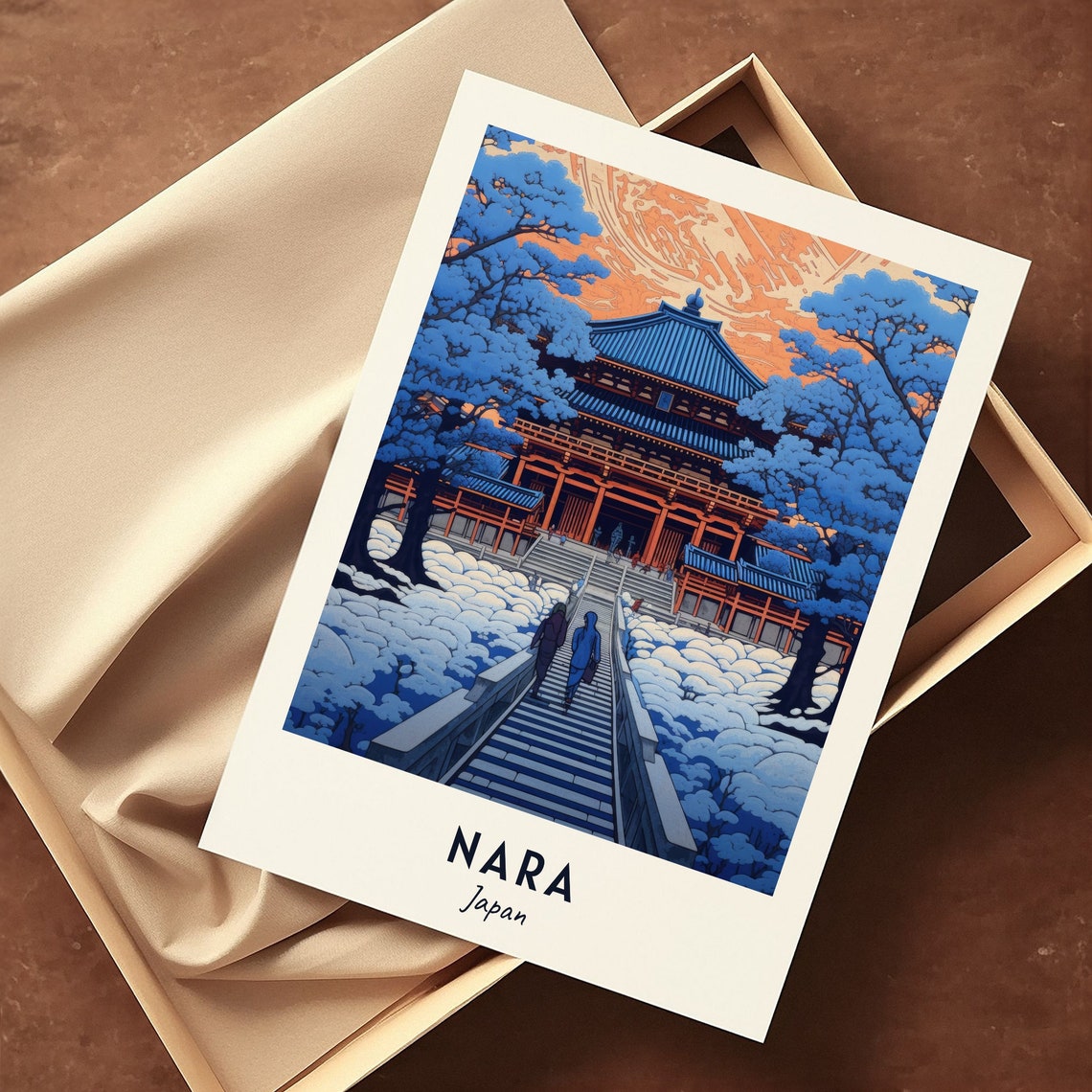 Todai Ji Temple Travel Print Wall Art Nara Japan City Print Todai Ji Temple Travel Gift Todai Ji Temple Poster - Image 3