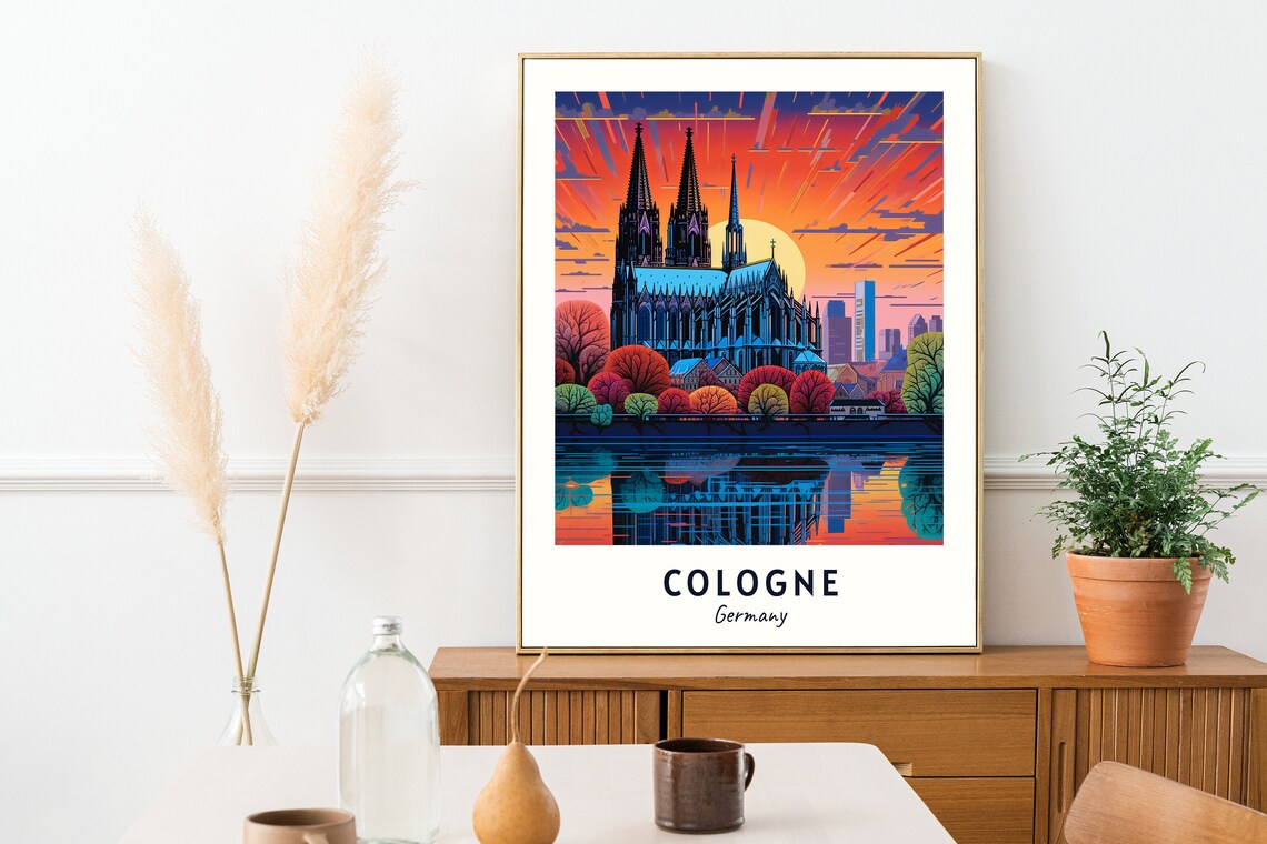 Cologne Germany Travel Poster, City Gift Print - Image 2