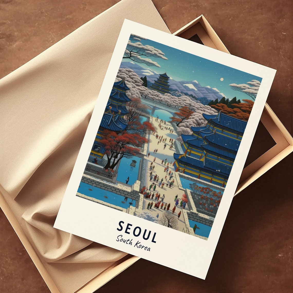 Gyeongbokgung Palace Travel Print Wall Art Seoul South Korea City Print Gyeongbokgung Palace Travel Gift Gyeongbokgung Palace Poster - Image 3