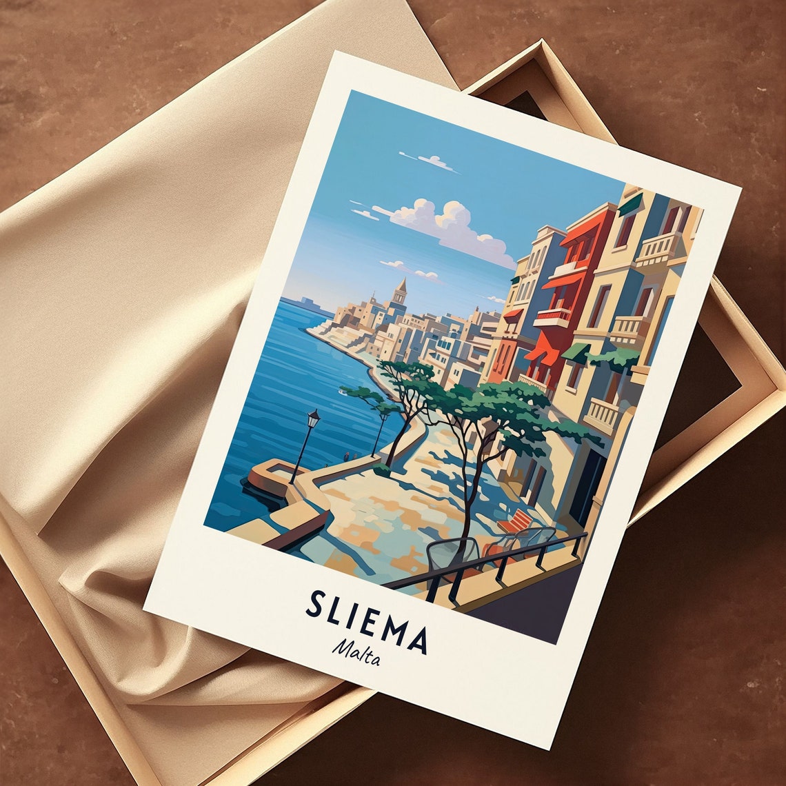 The Promenade Travel Print Wall Art Sliema Malta City Print The Promenade Travel Gift The Promenade Poster Wall Art - Image 3