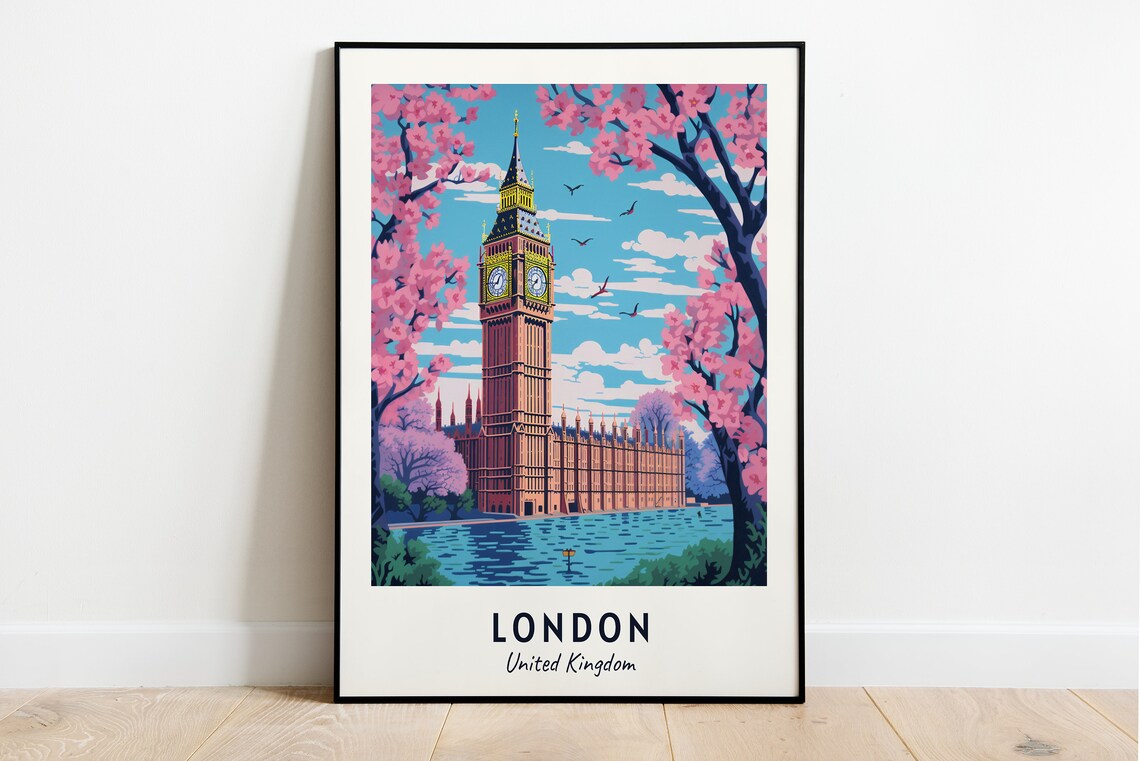 London Big Ben Travel Poster, United Kingdom City