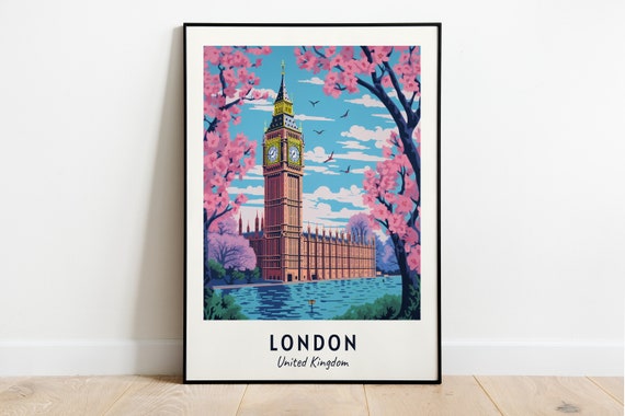 London Big Ben Travel Poster, United Kingdom City
