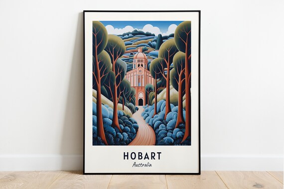 Port Arthur Church Ruin Forest Path Hobart Australia Travel Poster