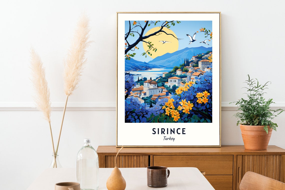 Sirince Travel Print Wall Art Sirince Turkey City Print Sirince Travel Gift Sirince City Poster Travel Gift - Image 2