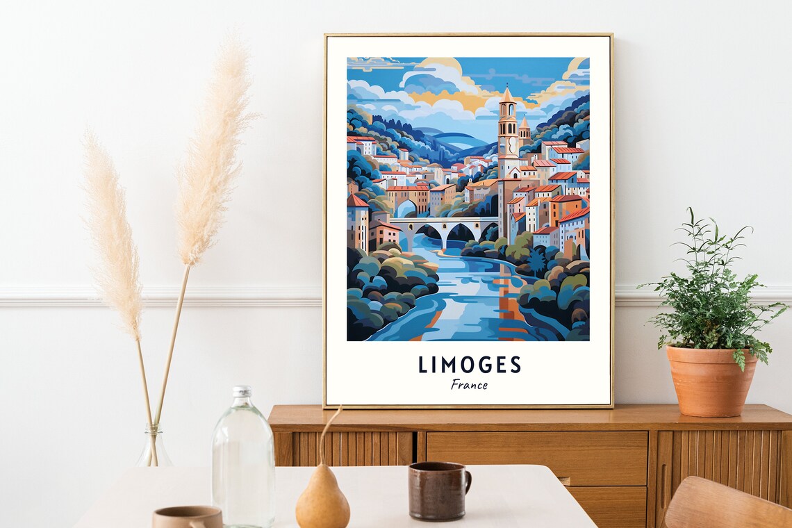 Limoges Travel Poster, France City Print - Image 2