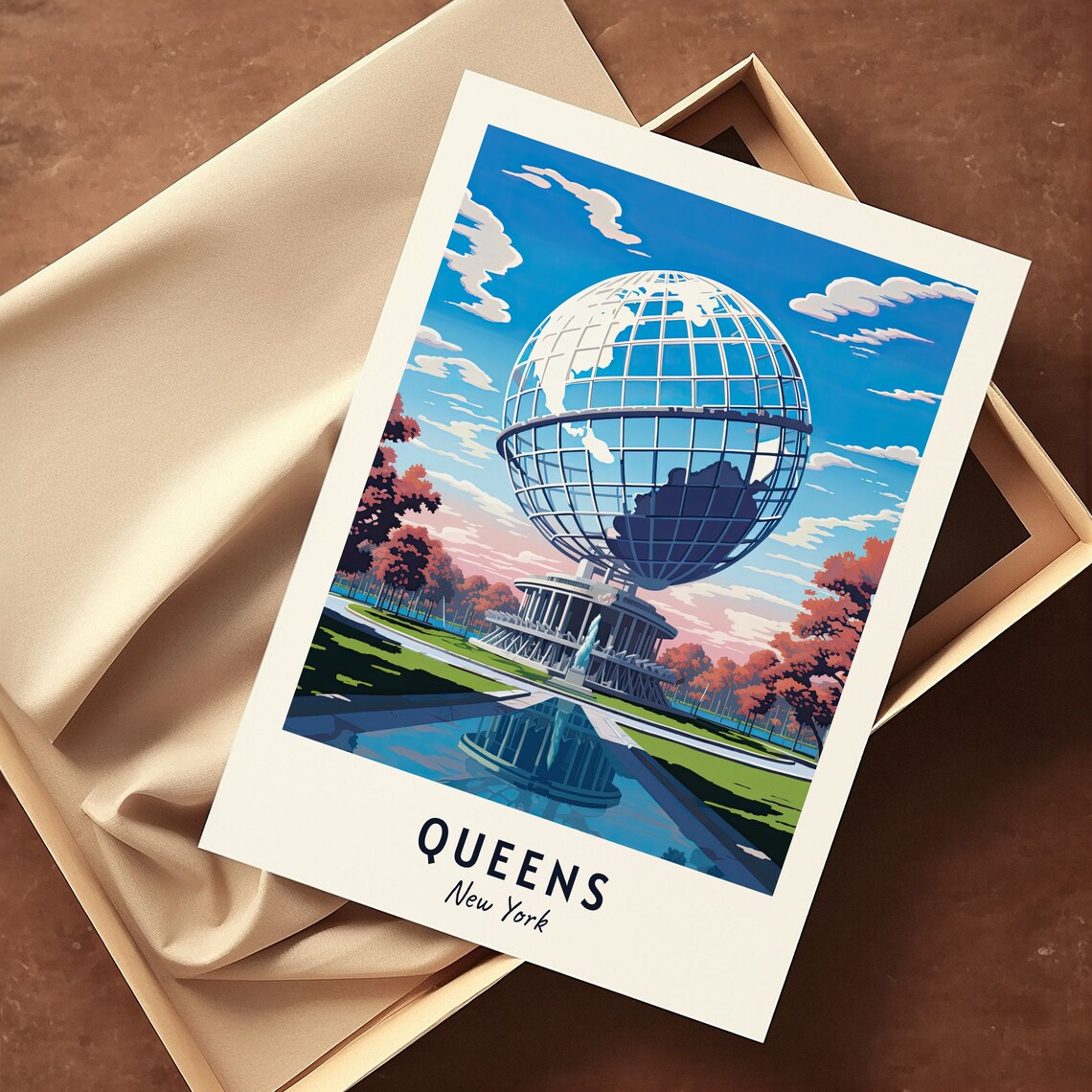 Queens New York City Travel Poster, City Print - Image 3