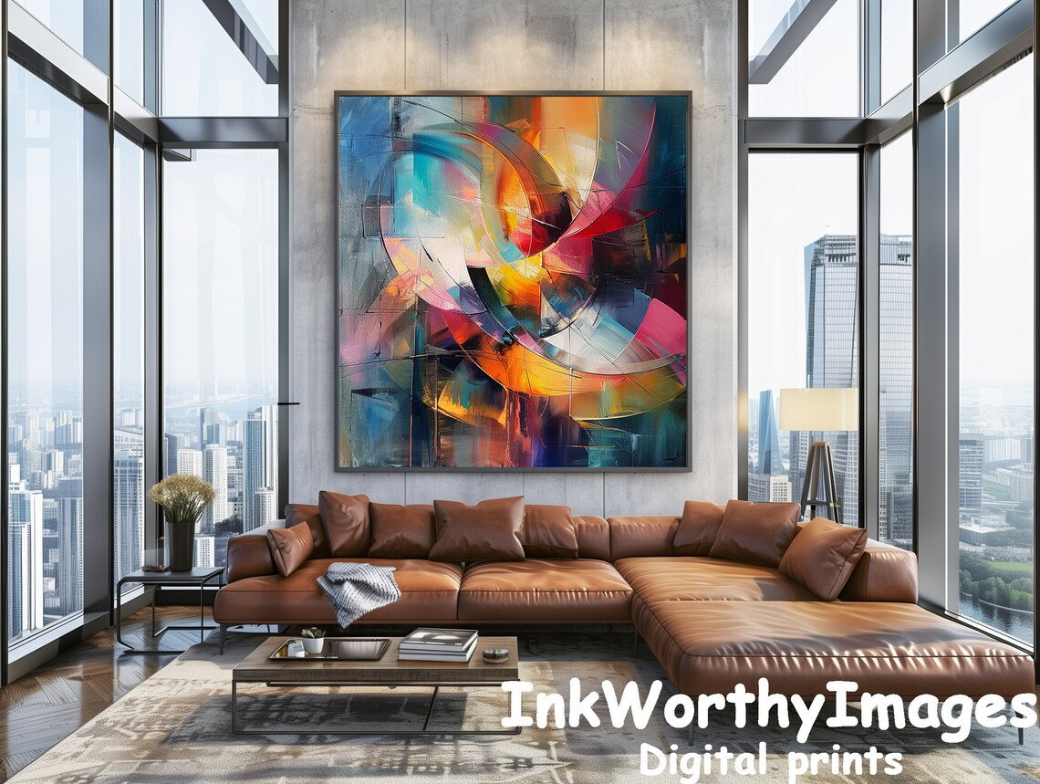 Vibrant Abstract Swirl, Modern Art Decor - Image 5