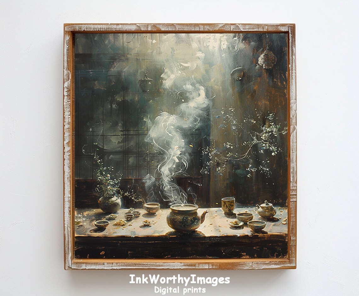 Mystical Tea Ceremony, Enchanted Still Life Art - Image 6