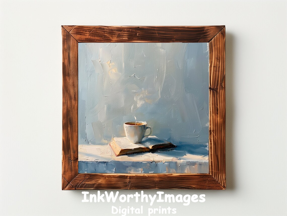 Morning Coffee And Book, Cozy Reading Nook Art Print - Image 6