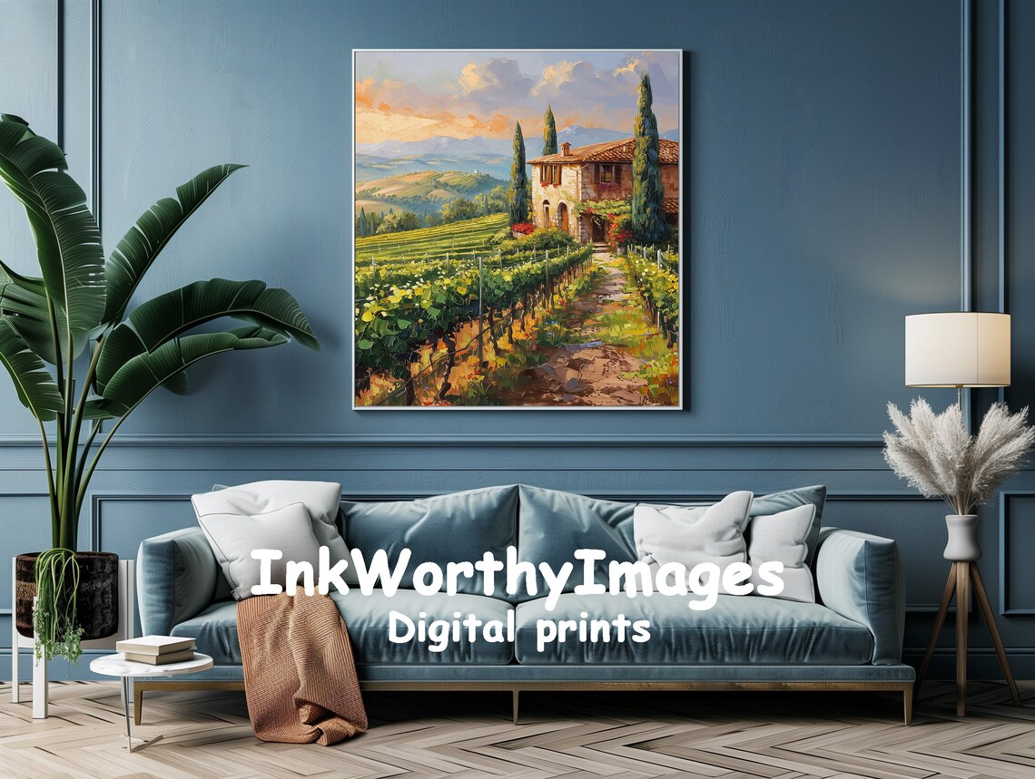 Tuscan Vineyard Landscape, Italian Countryside - Image 2