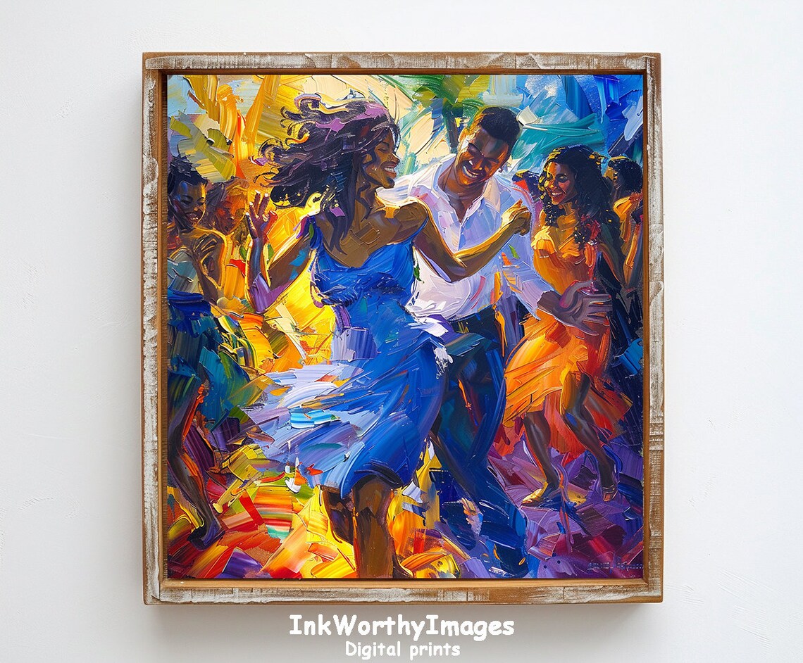 Salsa Dancing Celebration, Joyful Party Scene Art Print - Image 6