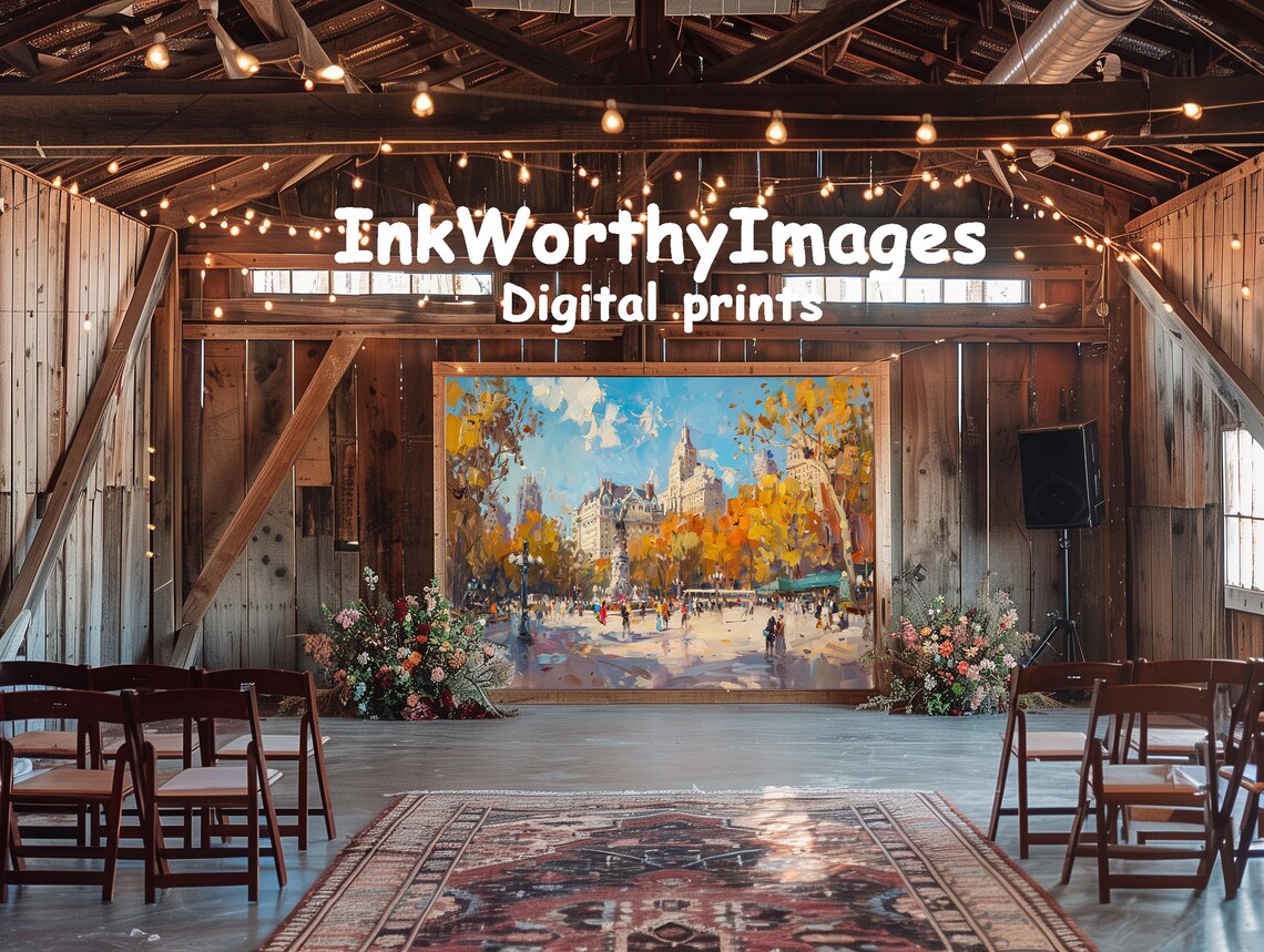 Charming Autumn City Park, Vibrant Seasonal Scene - Image 6