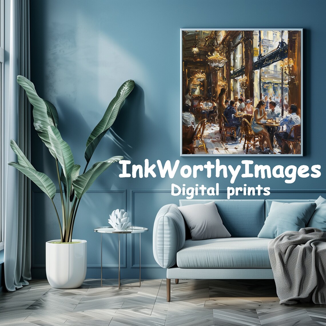 Parisian Cafe Scene, Elegant French Bistro Ambiance - Image 6
