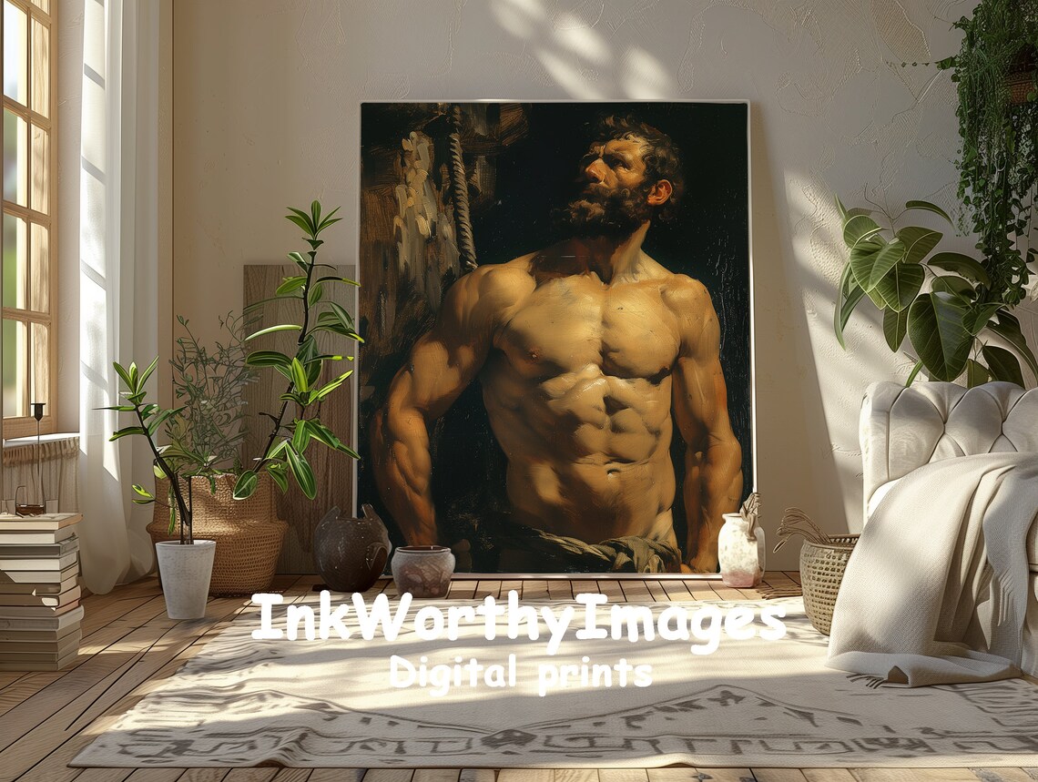 Heroic Warrior Portrait, Classical Renaissance Style - Image 3