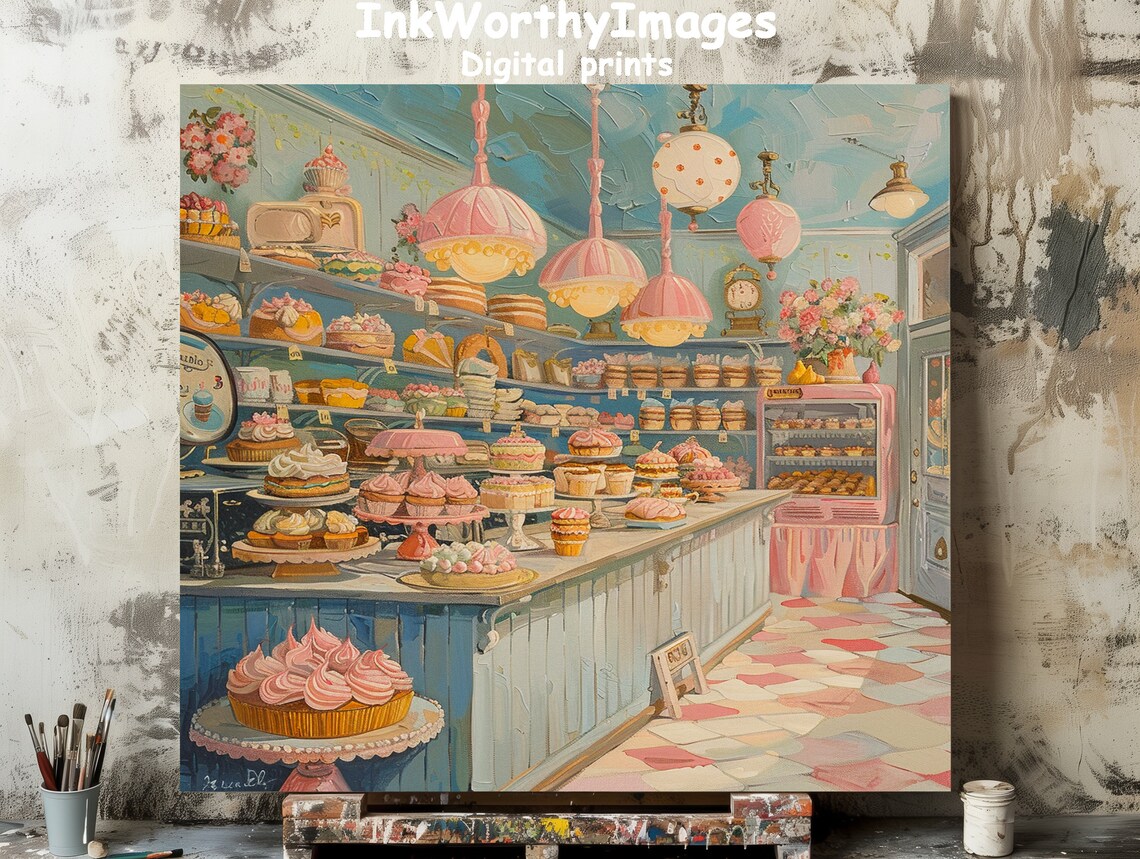 Charming Vintage Bakery - Sweet Dessert Shop Scene