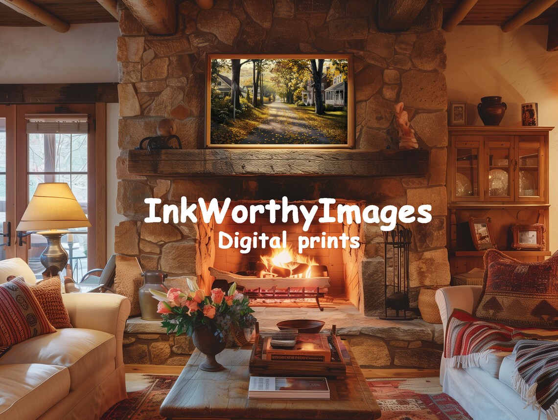 Autumn Suburban Street, Cozy Residential Scene - Image 3