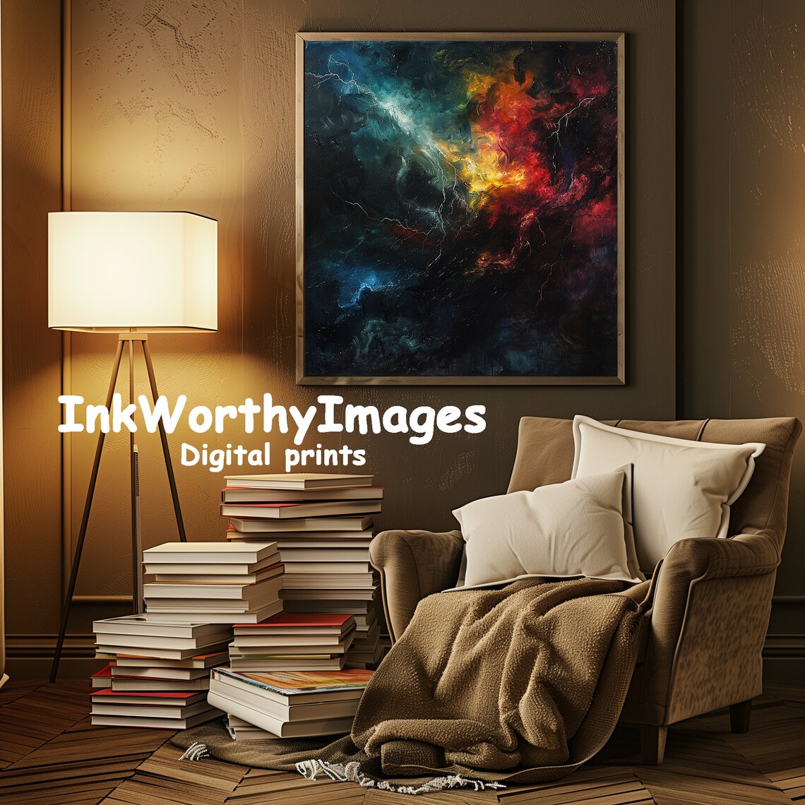 Futuristic Abstract Energy, Dynamic Home Decor - Image 2