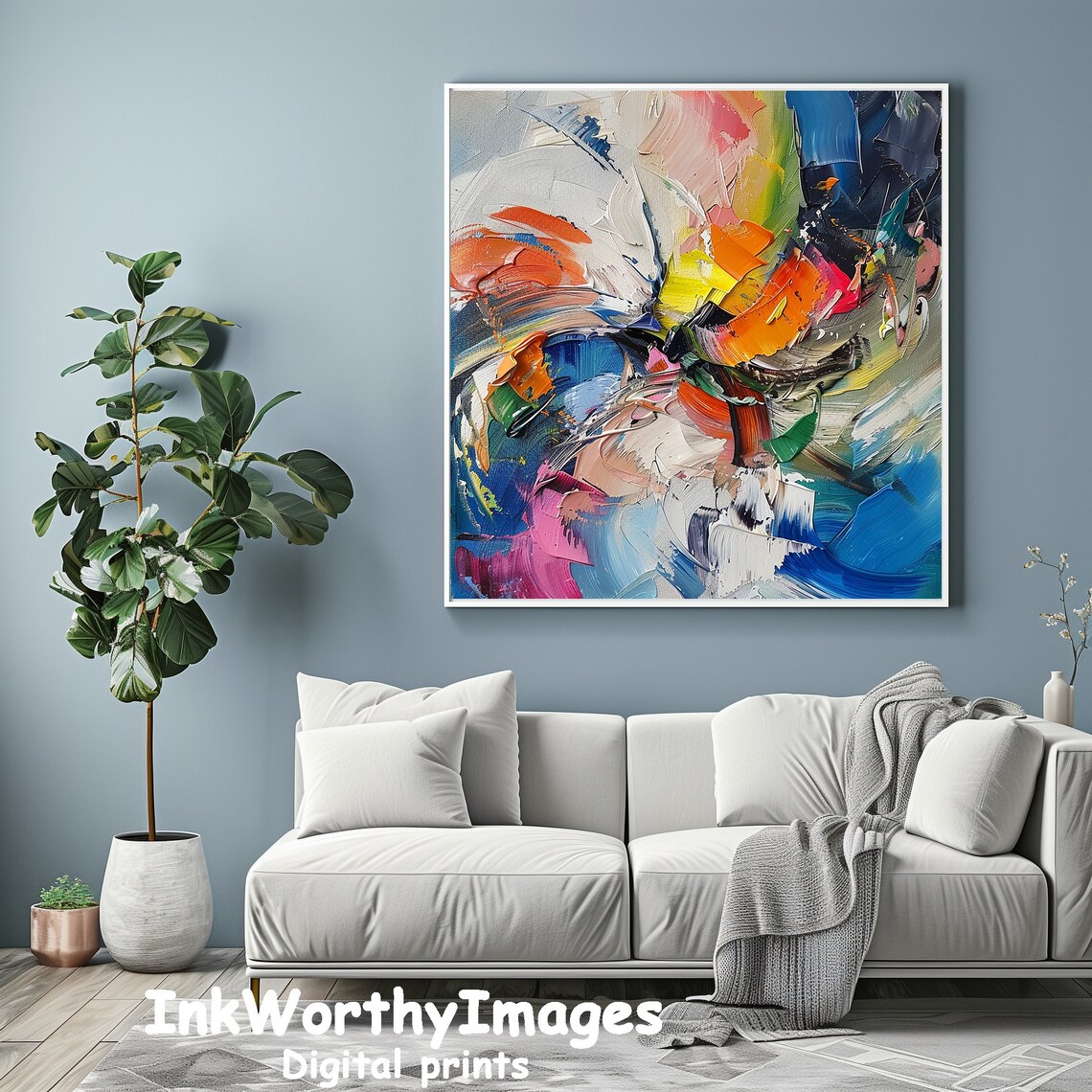 Vibrant Abstract Color Splash, Modern Decor - Image 3
