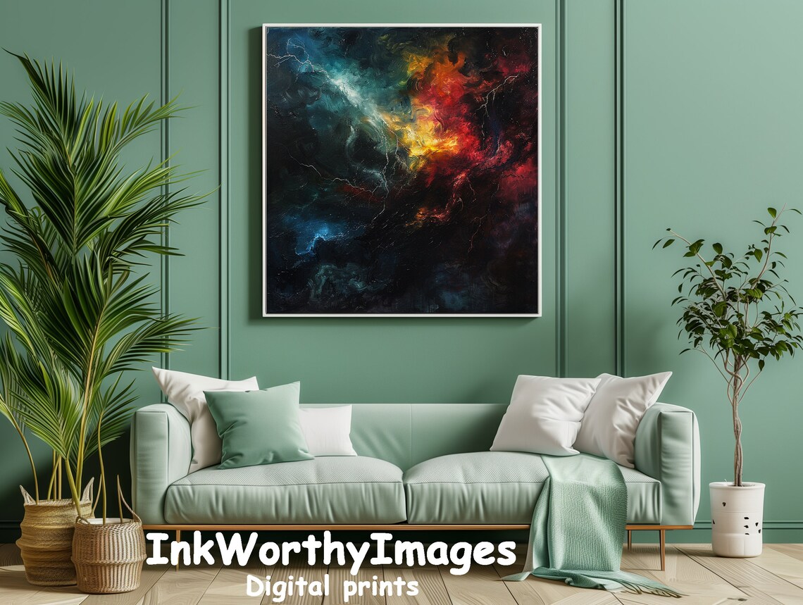 Futuristic Abstract Energy, Dynamic Home Decor - Image 3