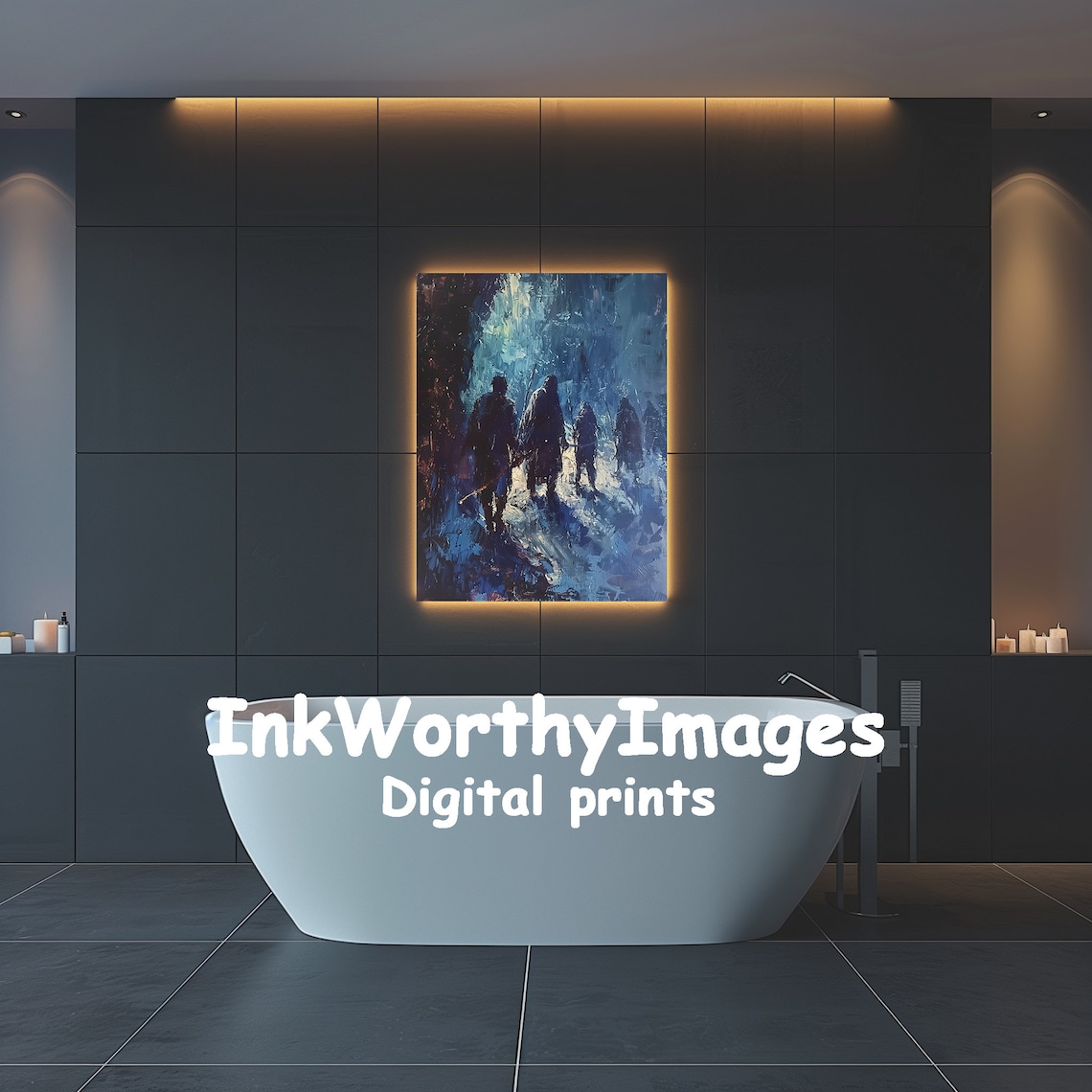 Journey Through The Winter Night, Dark Fantasy Scene Art Print - Image 6