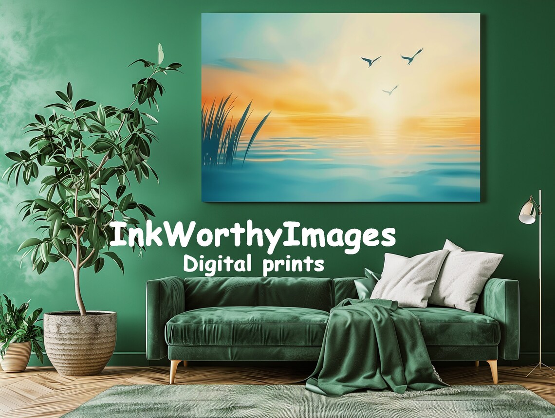 Sunset Over Tranquil Waters, Serene Seascape - Image 4