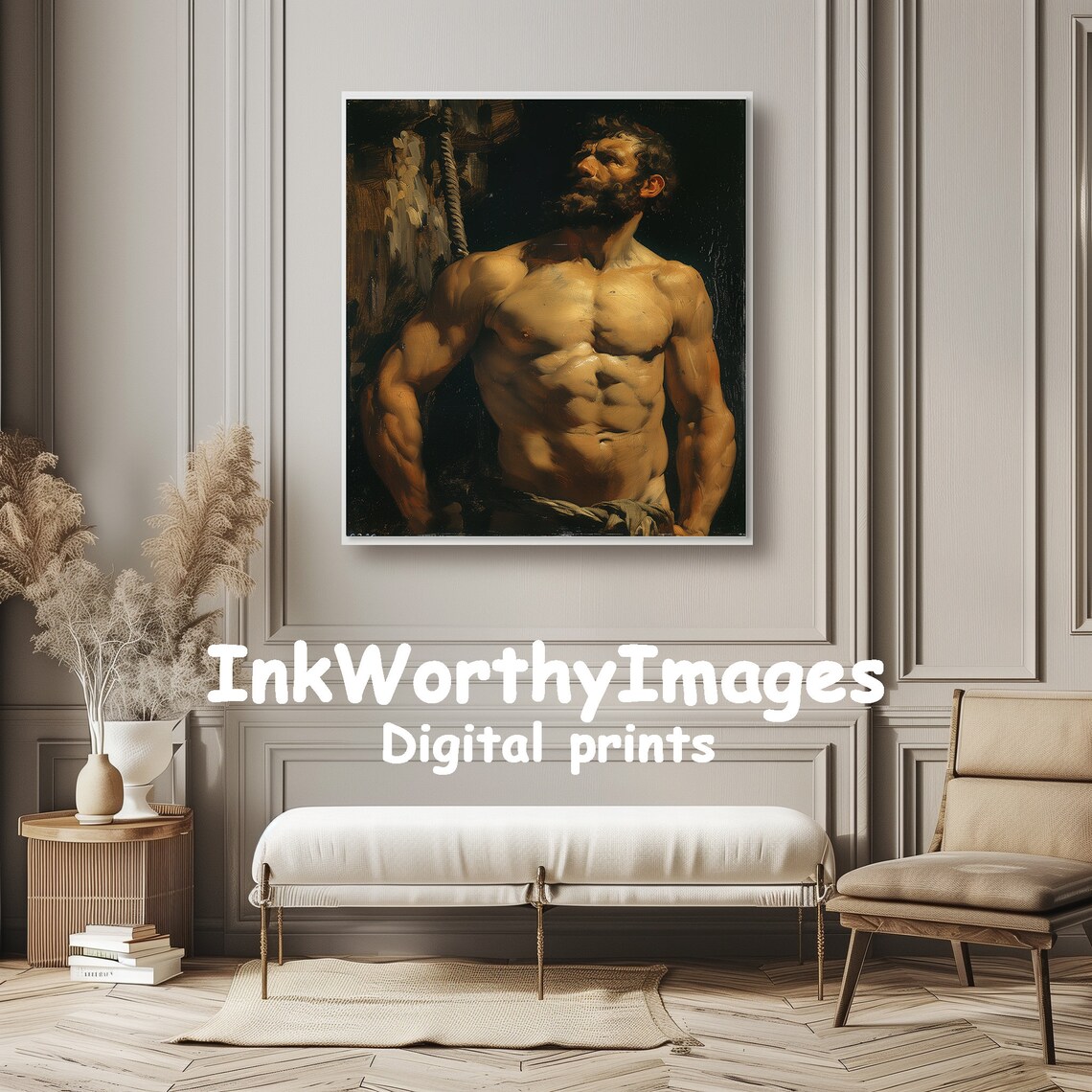 Heroic Warrior Portrait, Classical Renaissance Style - Image 4