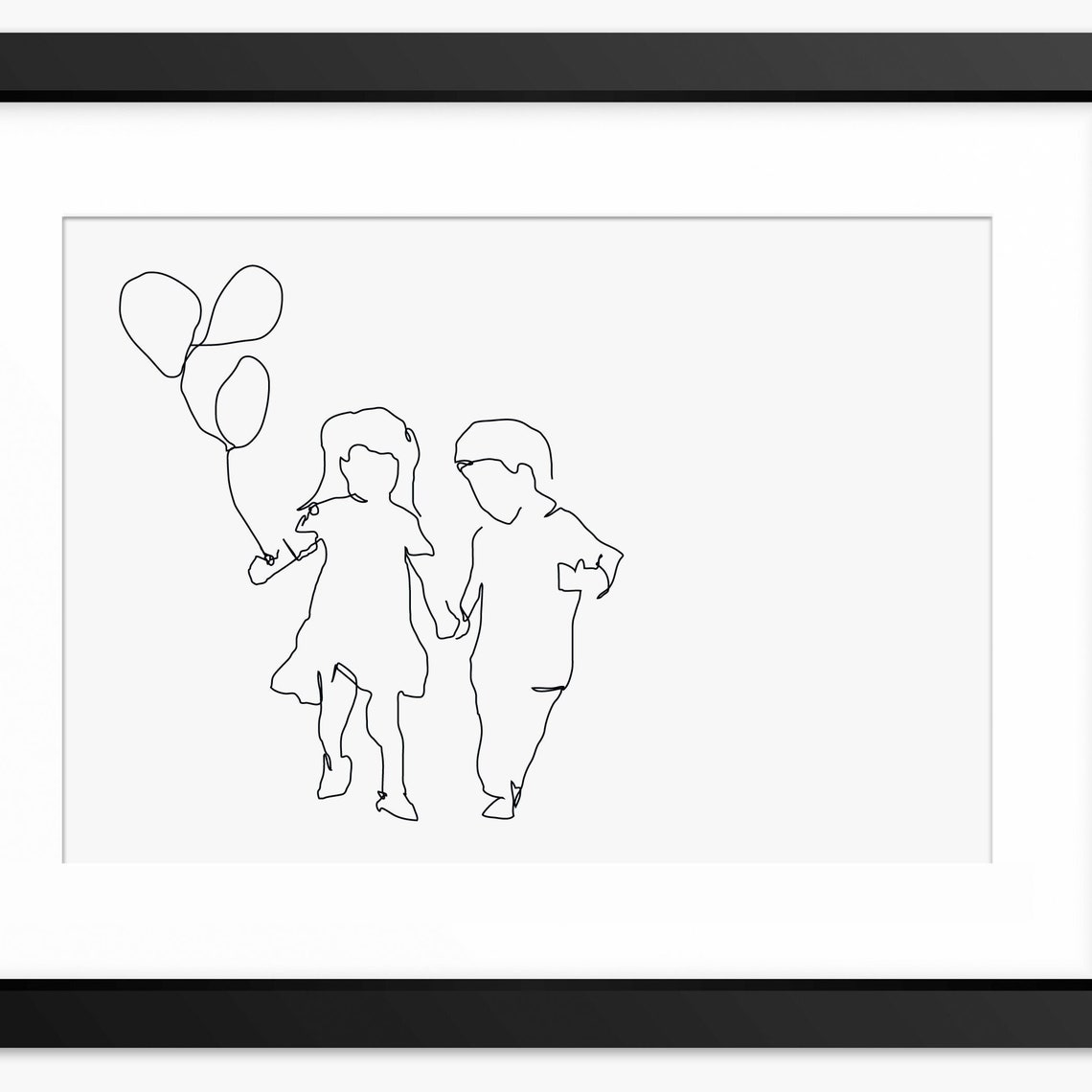 Brother And Sister Wall Art Gifts For Brother From Sister Brother And Sister Print Children Bedroom Art Big Brother Little Sister Line