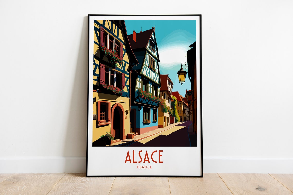 Alsace Travel Print Wall Art Alsace France Poster Wall Hanging Home Decoration Alsace France Gift Art Lovers Print Alsace France Scenic Art