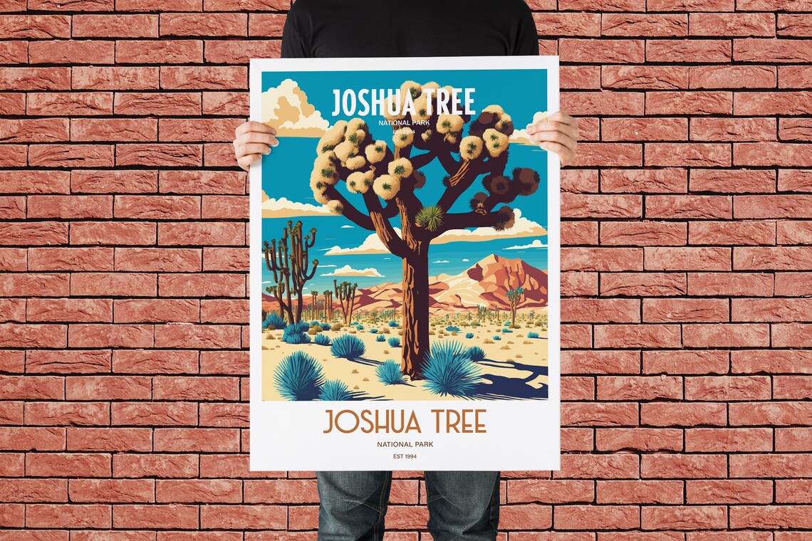 Joshua Tree National Park Vintage Poster Desert Yucca Tree Art - Image 3