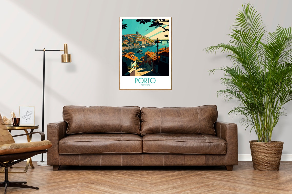 Porto Travel Print Wall Art Porto Portugal Wall Hanging Home Decoration Porto Portugal Gift Art Lovers Wall Art Print Porto Portugal Art - Image 2