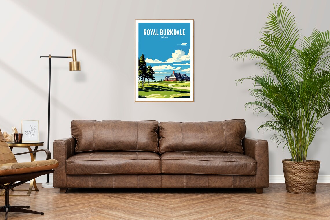 Royal Burkdale England Golf Course Clubhouse Vintage Travel Poster - Image 3