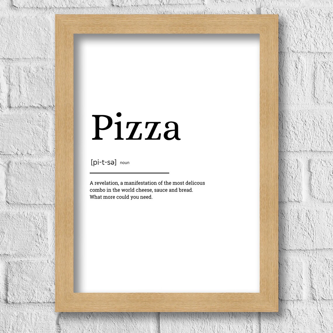 Pizza Definition Minimalist Art Print, Modern - Image 4
