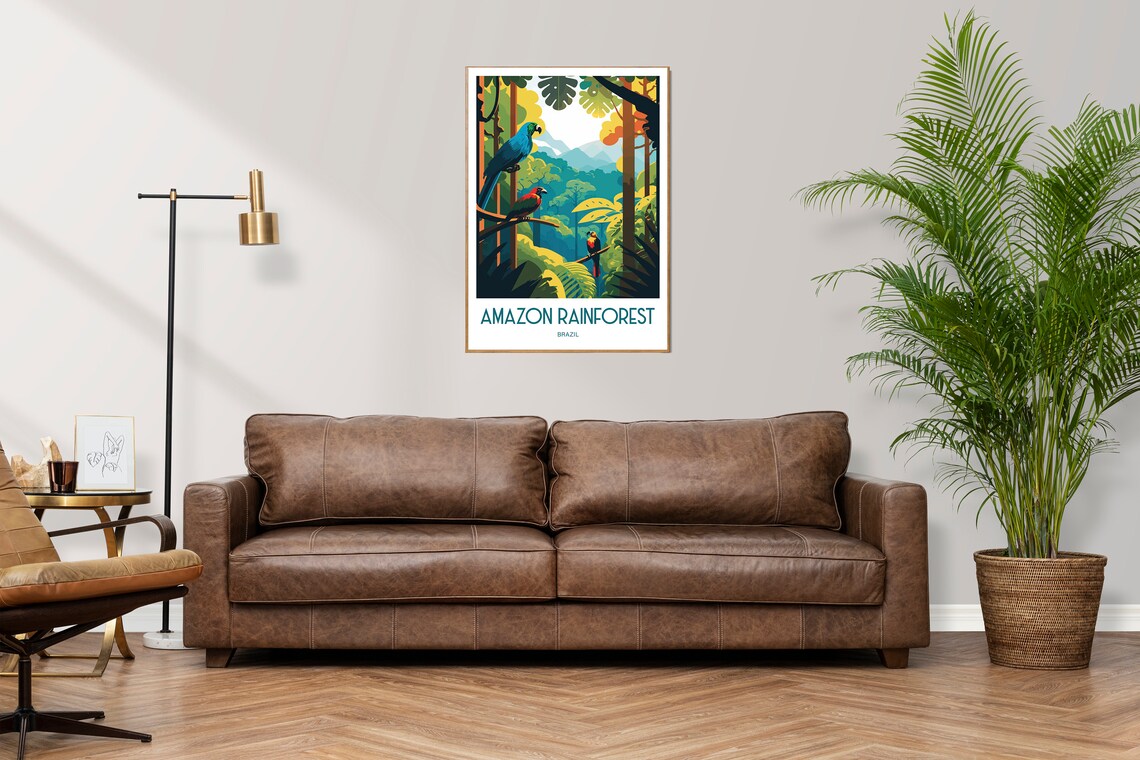 Amazon Rainforest Art Print, Brazil Landscape - Image 3