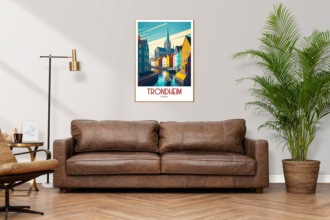 Trondheim Travel Poster, Norway Scenic Print - Image 3