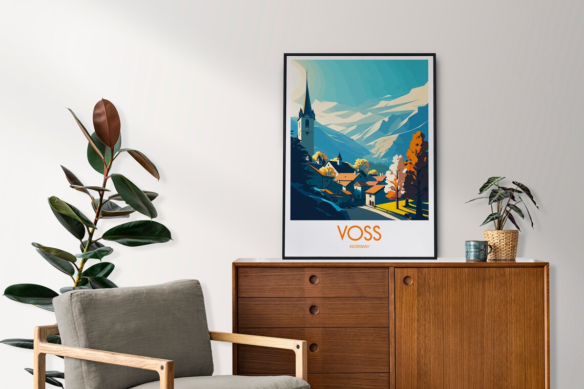 Voss Travel Poster, Norway Wall Art Print - Image 3