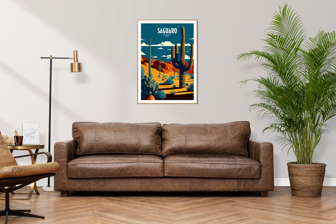 Saguaro National Park Travel Poster, National Park Art - Image 3